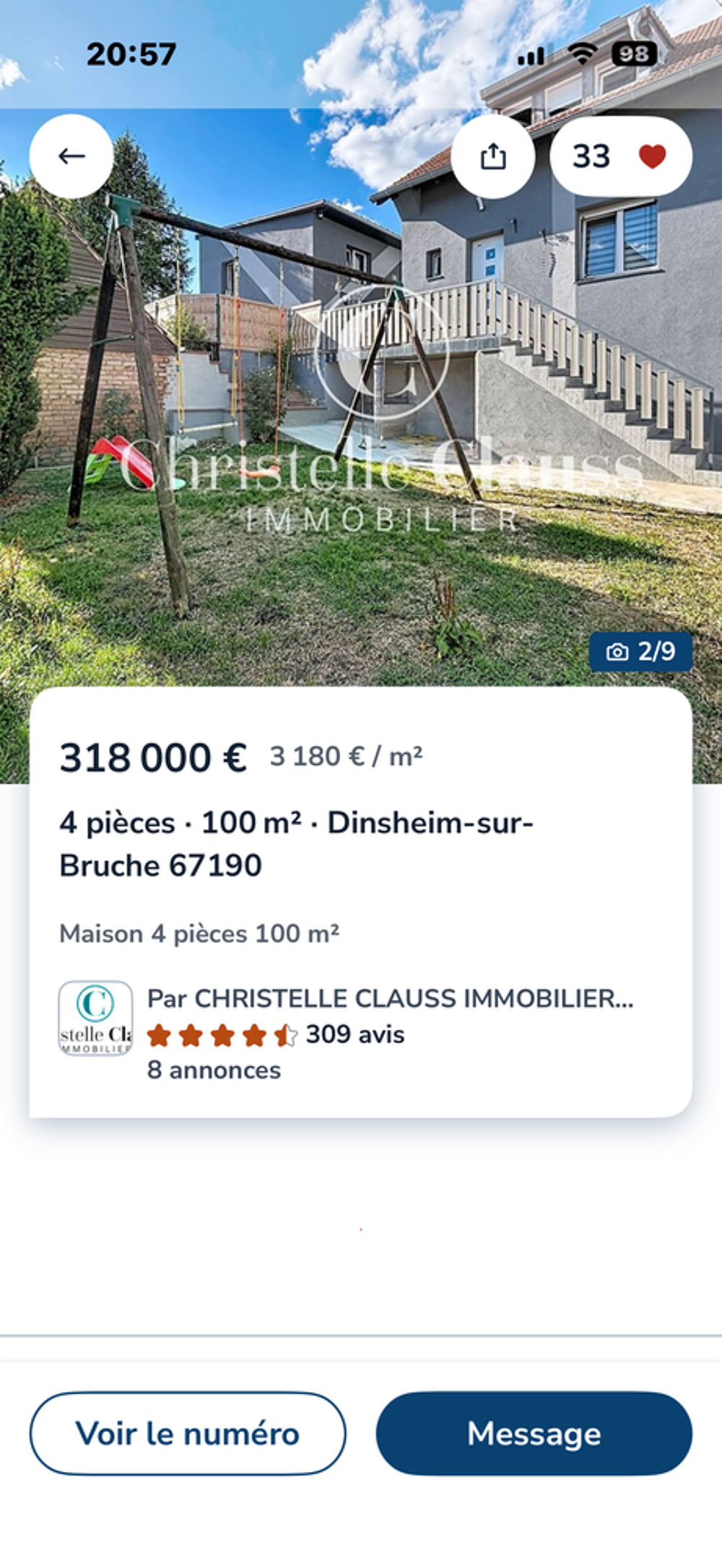 Vente Maison Maison 4 pièces Maison 4 pièces 100 m² Dinsheim-sur-bruche