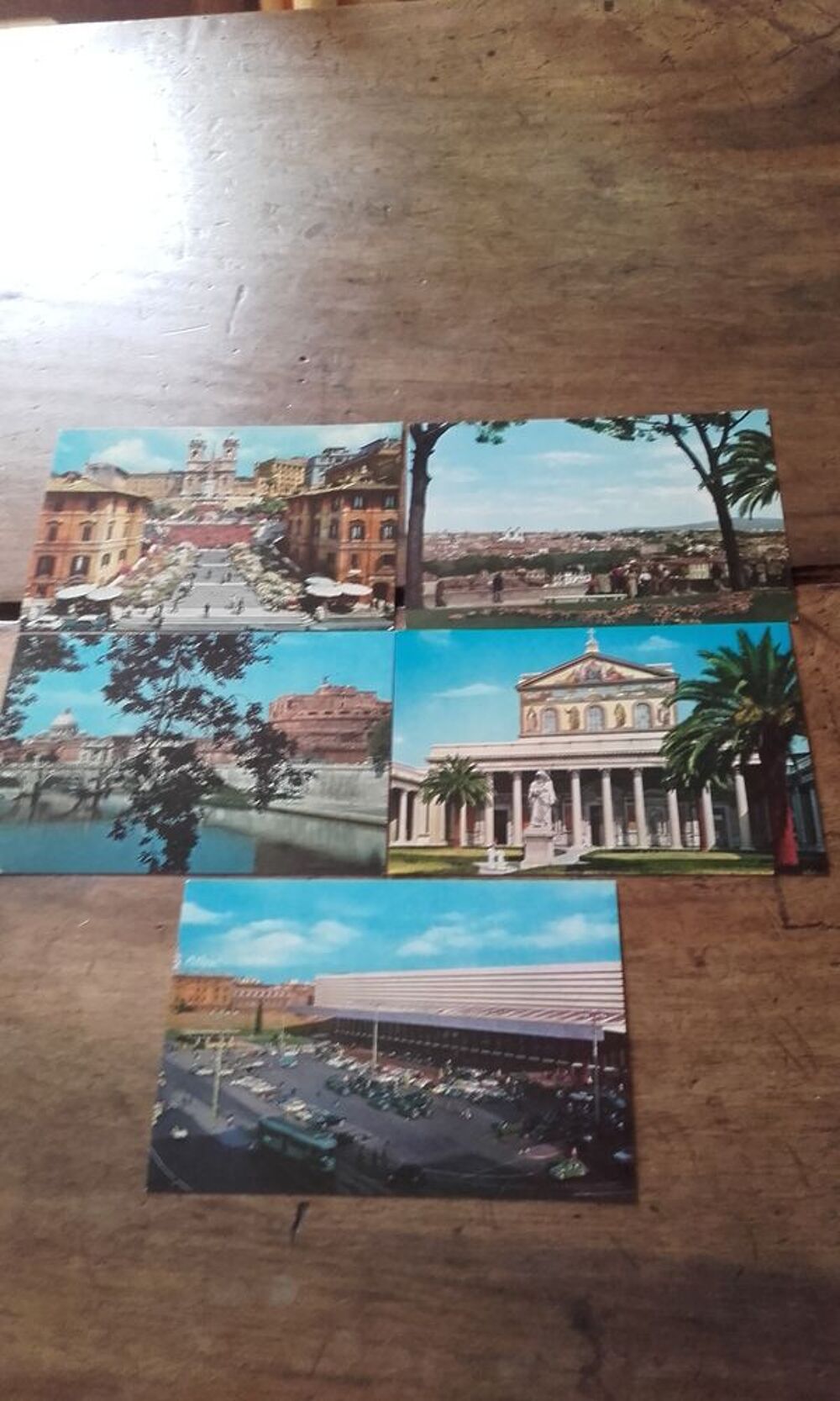 LOT DE 5 CARTES POSTALES ANCIENNES DE ROME 