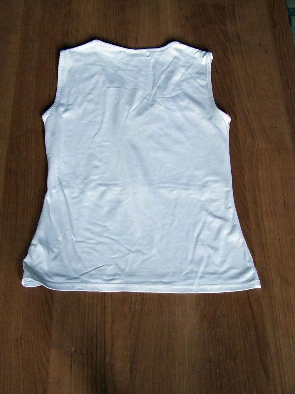 D&eacute;bardeur T-shirt Blanc, Cache cache, Taille 2 (M ou 38) TBE Vtements