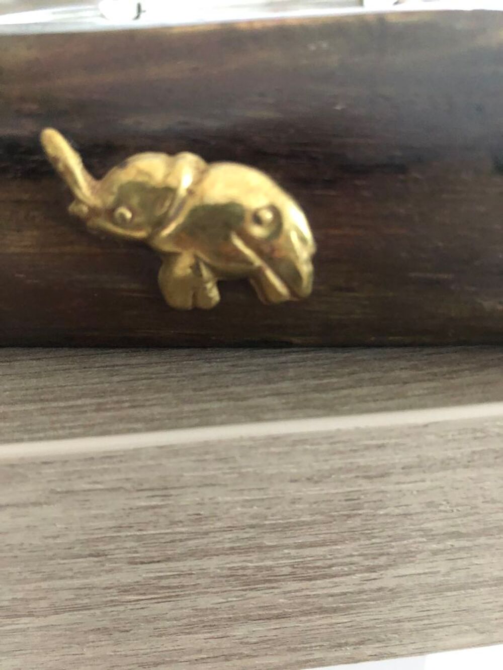 Cendrier indien en bois avec bol en acier Décoration