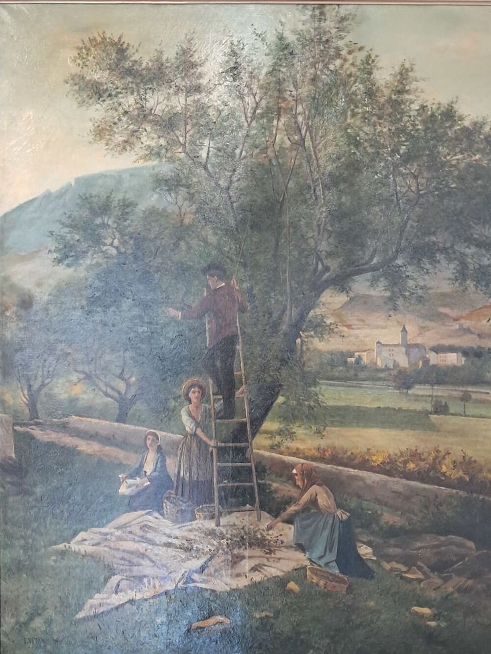 Tableau, huile sur toile ancienne Décoration