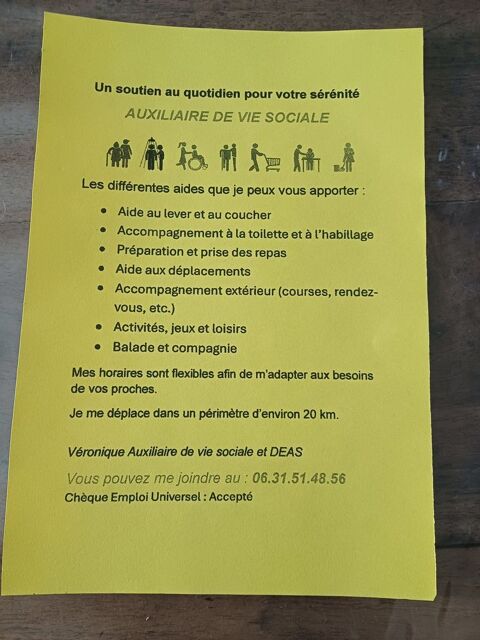 AUXILIAIRE DE VIE SOCIALE 0 43290 Montregard