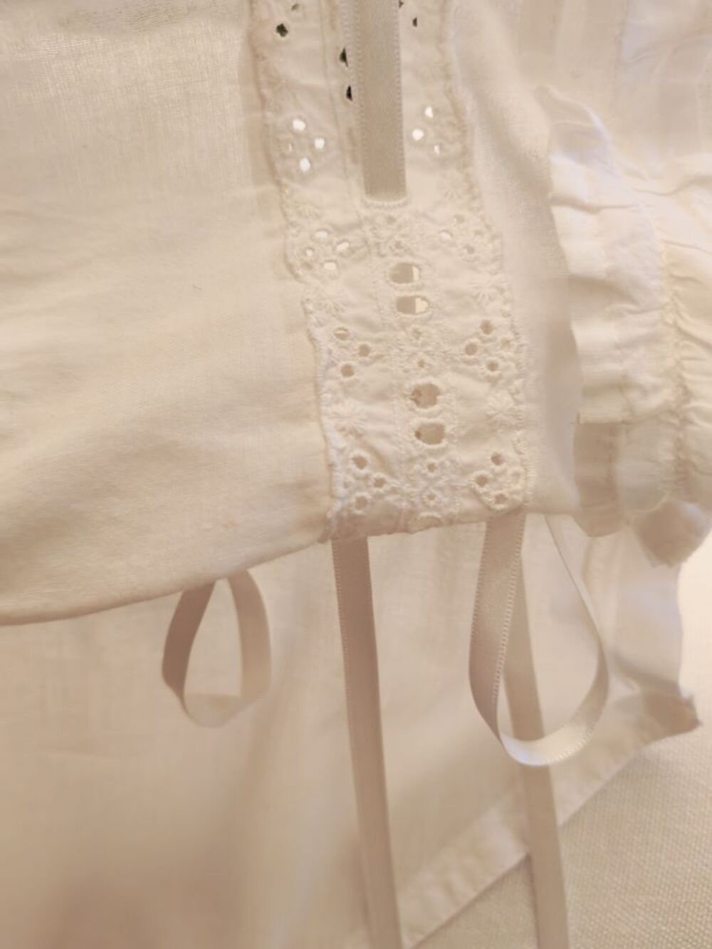 Rideaux blanc shabby chic marque Maison d'&eacute;t&eacute; Décoration