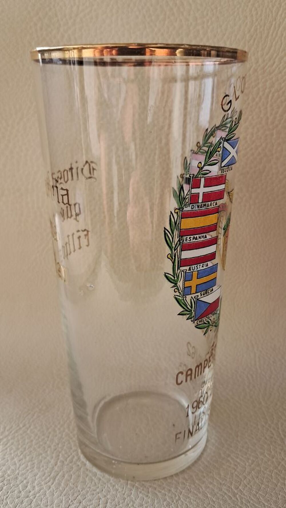 Verre vintage du SLB Benfica vintage, &acirc;g&eacute; de 64 ans 