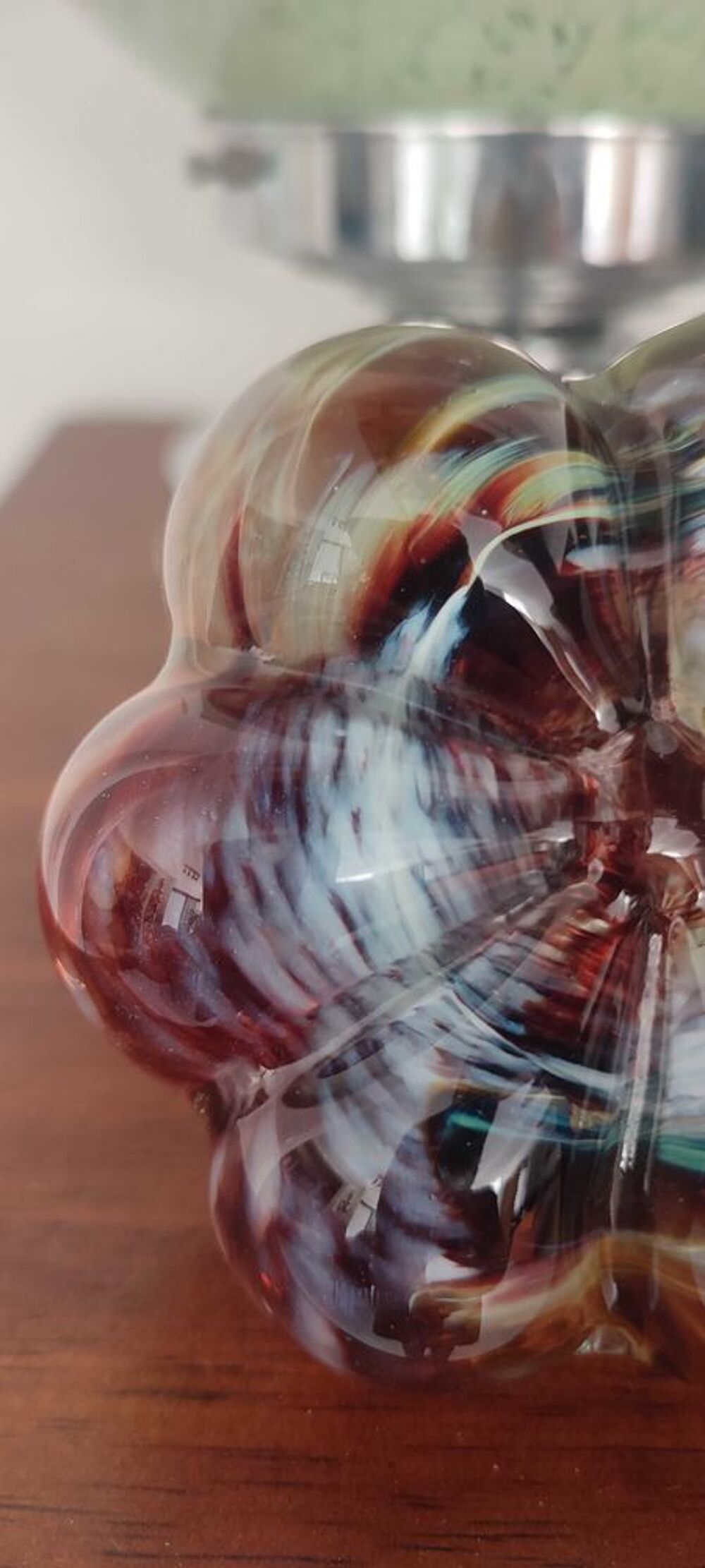 Citrouille en verre souffl&eacute; sign&eacute;e Loup Guittet 
