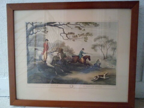 Lithographie fox hunting n° 4 la chasse au renard du XIXe 150 Savigny-sur-Orge (91)