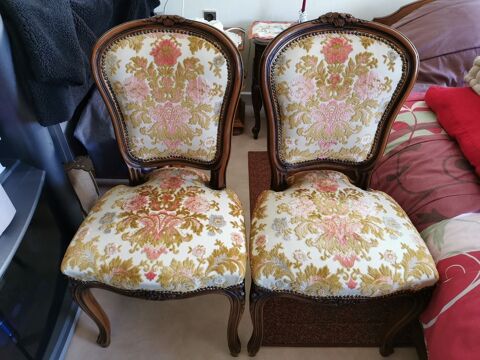 Lot 2 chaises tissu 80 Hambach (57)