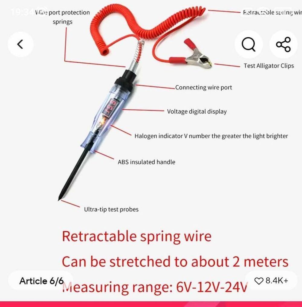 testeur de tension &eacute;lectrique Accessoires