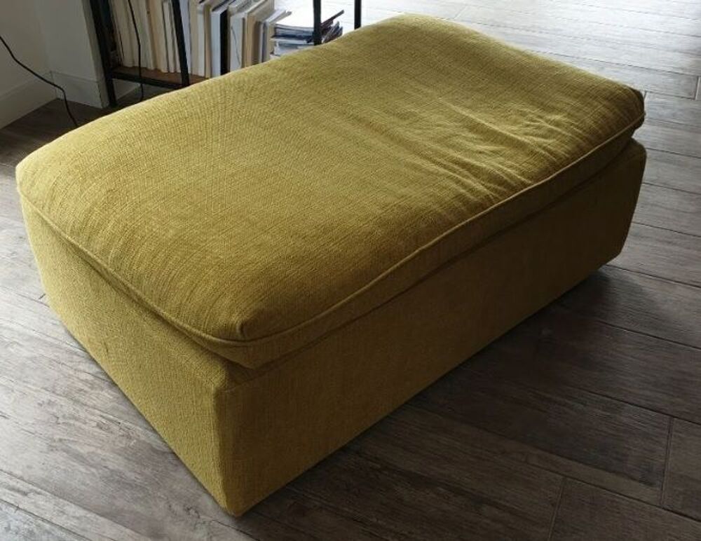Pouf jaune moutarde Meubles