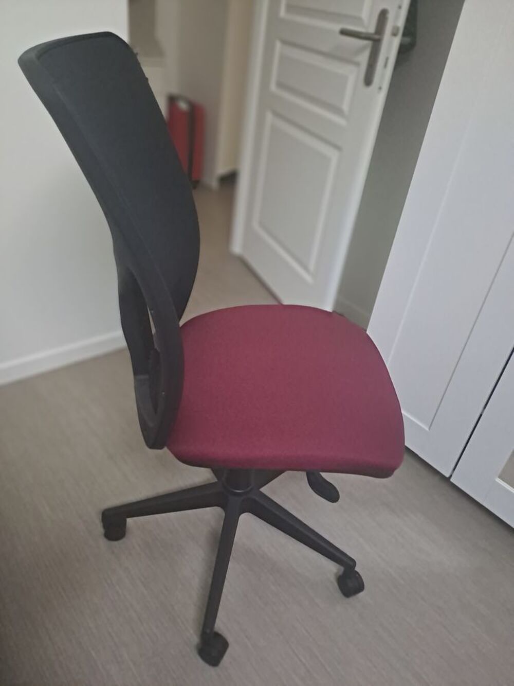 Chaise de bureau MILO, Support Lombaire, en Tissu, Bordeaux Matériel informatique