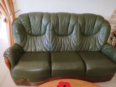 canap en cuir et ses 2 fauteuils 0 Savenay (44)