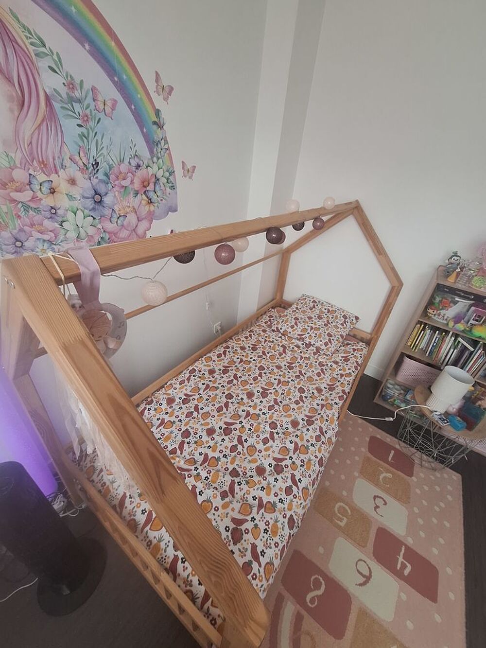 Lit cabane 90&times;190 avec matelas Mobilier enfants