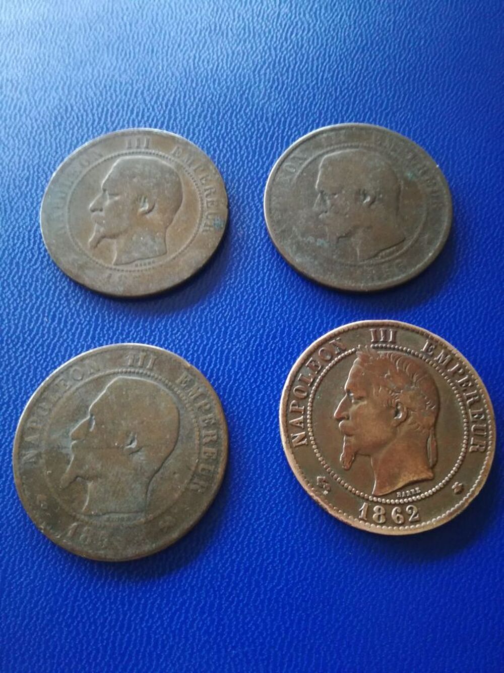 1855 - 1862 quatre pieces 10 centimes 