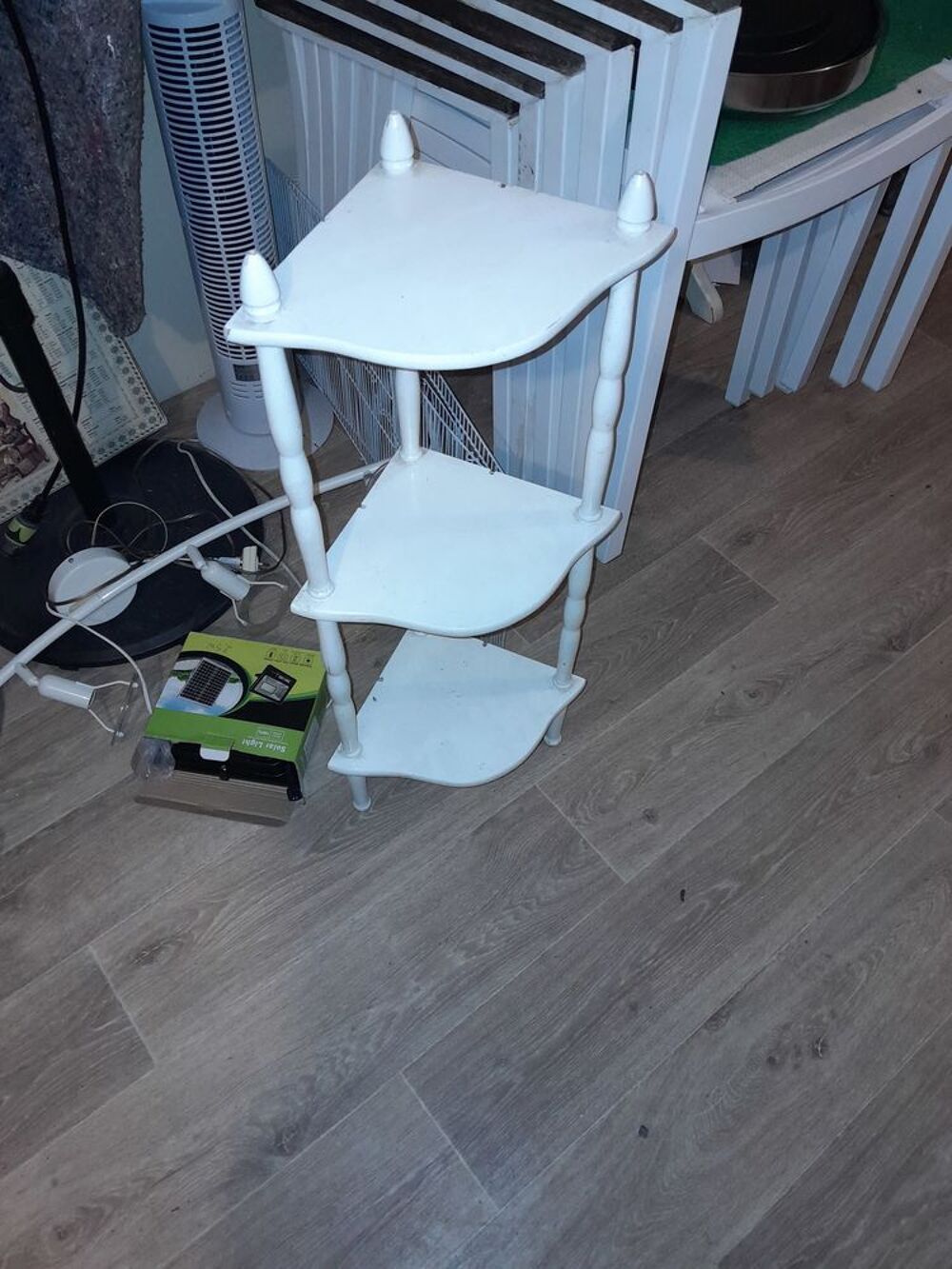 etagere angle 20 20 80 blanc en bois Meubles
