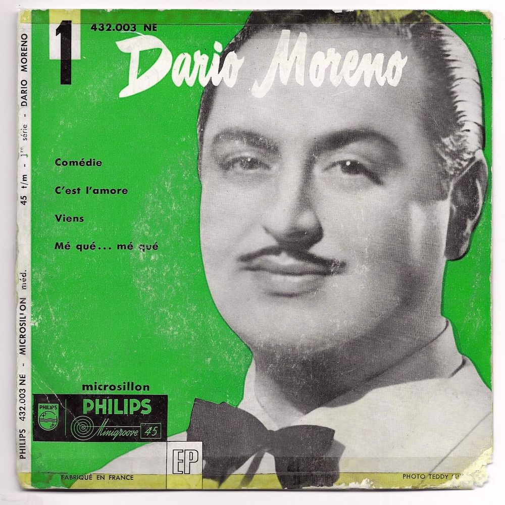 DARIO MORENO + M.LEGRAND-45t EP 1&egrave; S&eacute;rie-COM&Eacute;DIE-M&Eacute; QU&Eacute;-1955 CD et vinyles