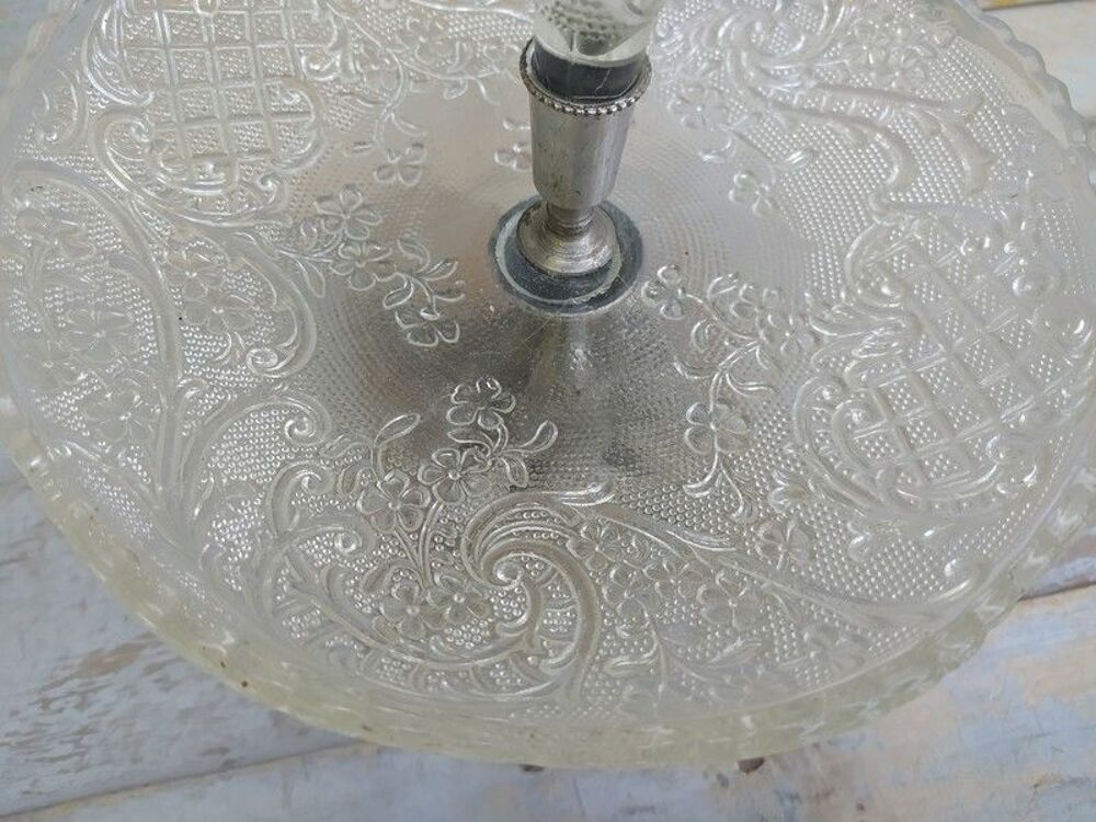 Ancien Surtout de Table Tulipier Verre Moul&eacute; et R&eacute;gule 
Décoration