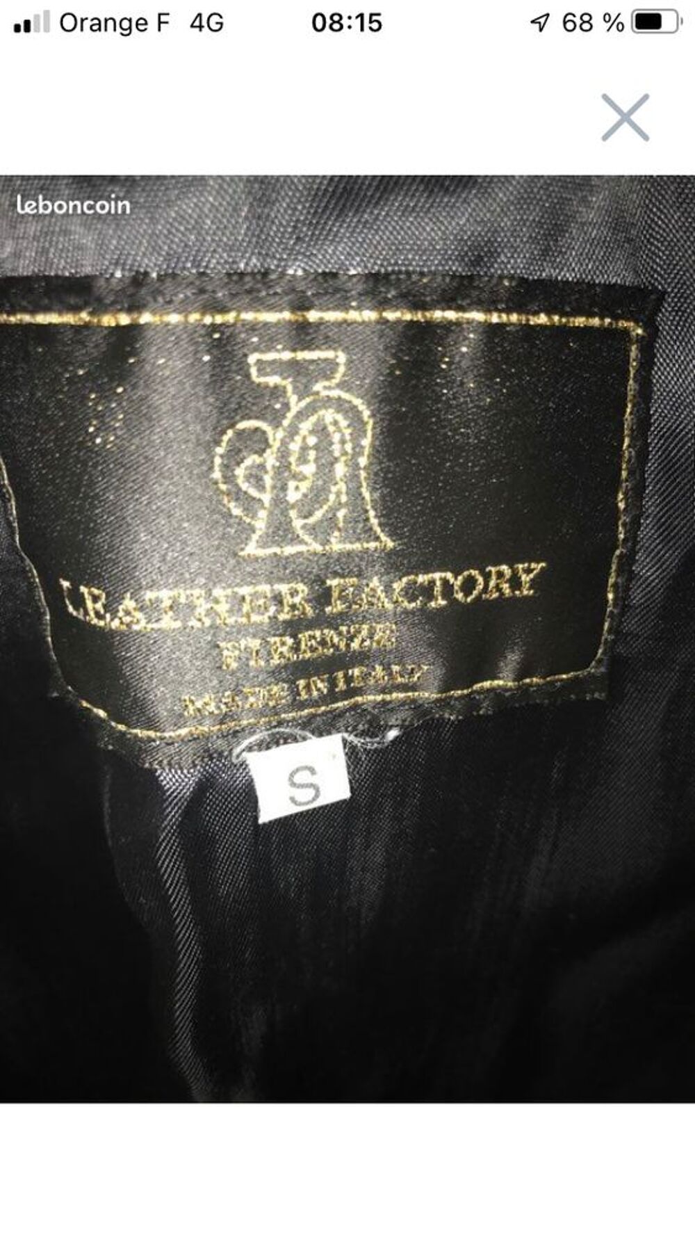 tr&egrave;s belle veste tout cuir Vêtements