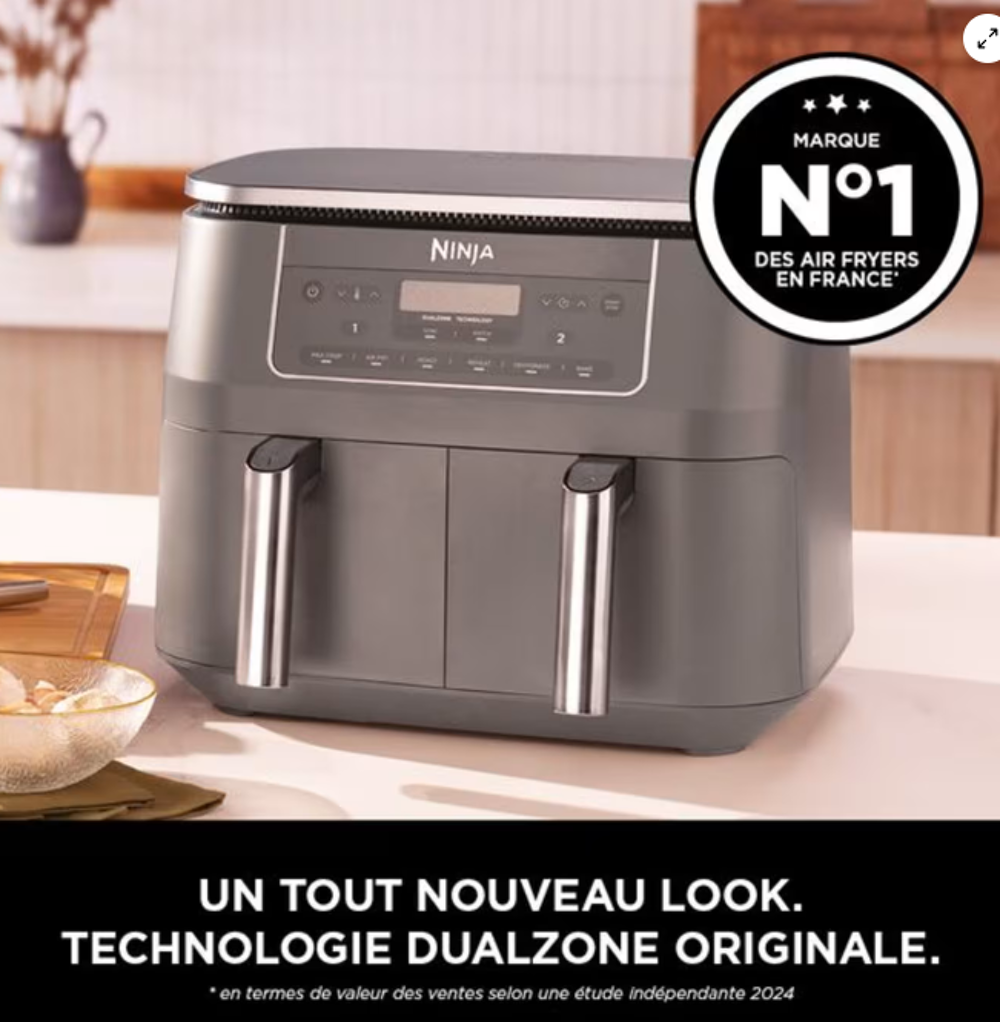 Air Fryer Ninja DualZone, 7.6L, 6-en-1 Electroménager