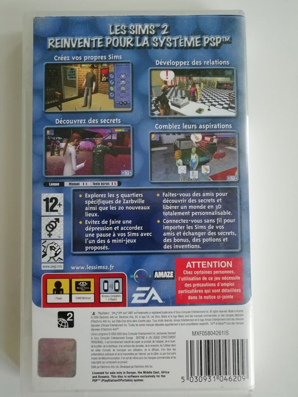 Jeu PSP Les Sims II Consoles et jeux vidéos