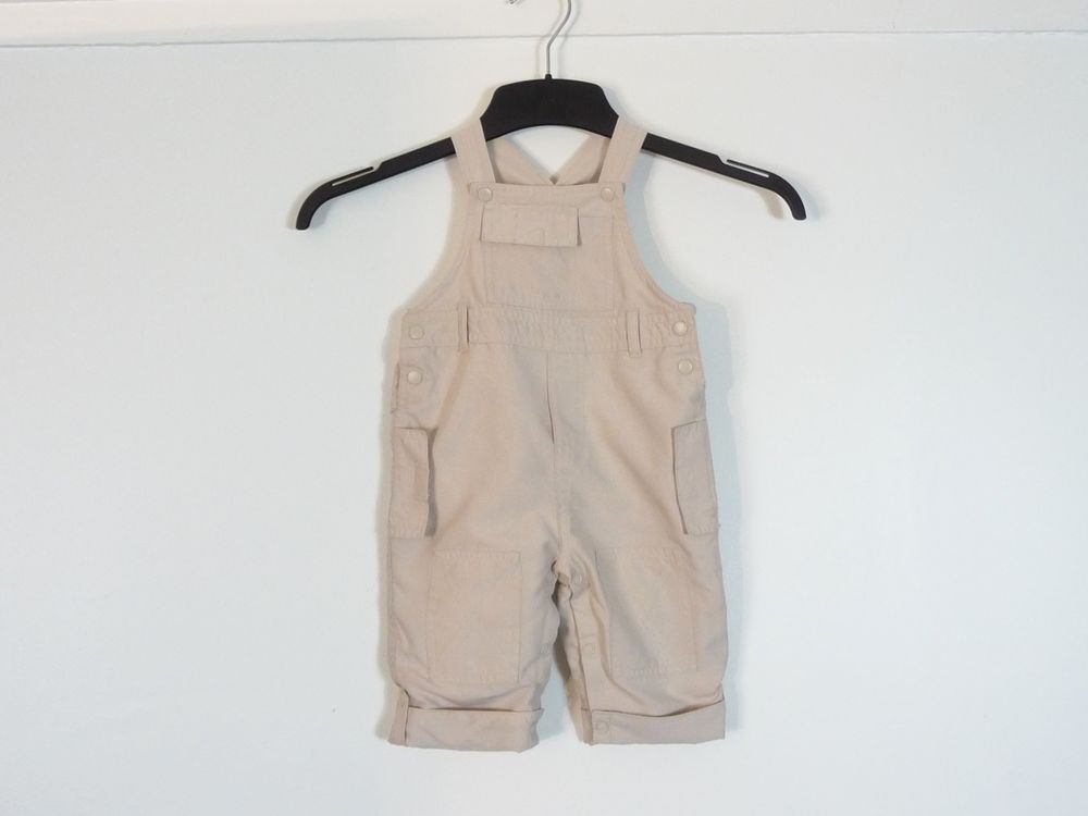 Salopette Beige &agrave; Boutons Pressions- 6 mois-Tout Compte Fait Vêtements enfants