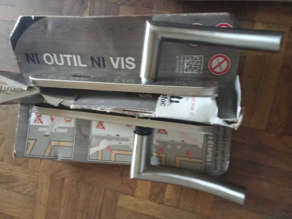 Poign&eacute;e de porte Sofoc Velox Fix inox Bricolage