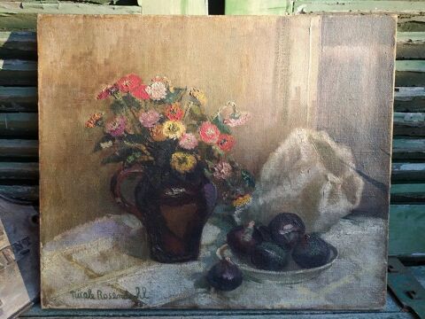 Tableau Nature Morte au Bouquet de Fleurs . 80 Loches (37)