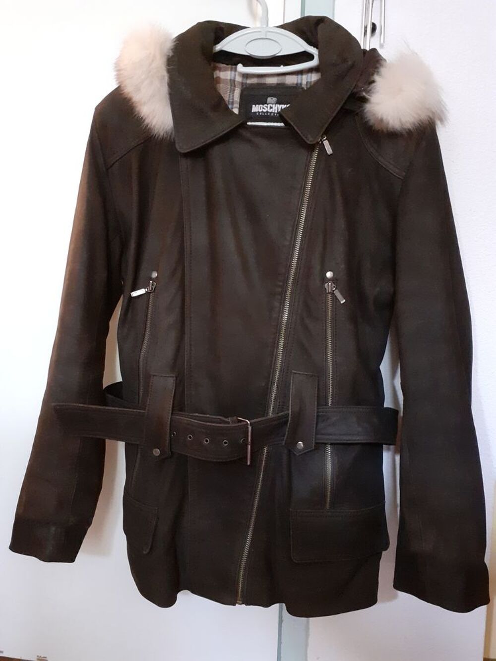 Veste femme marron cuir suedine Vêtements