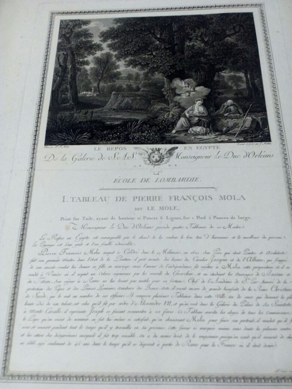 gravure par J. Mathieu peinture 2 Pierre Fran&ccedil;ois Mola 