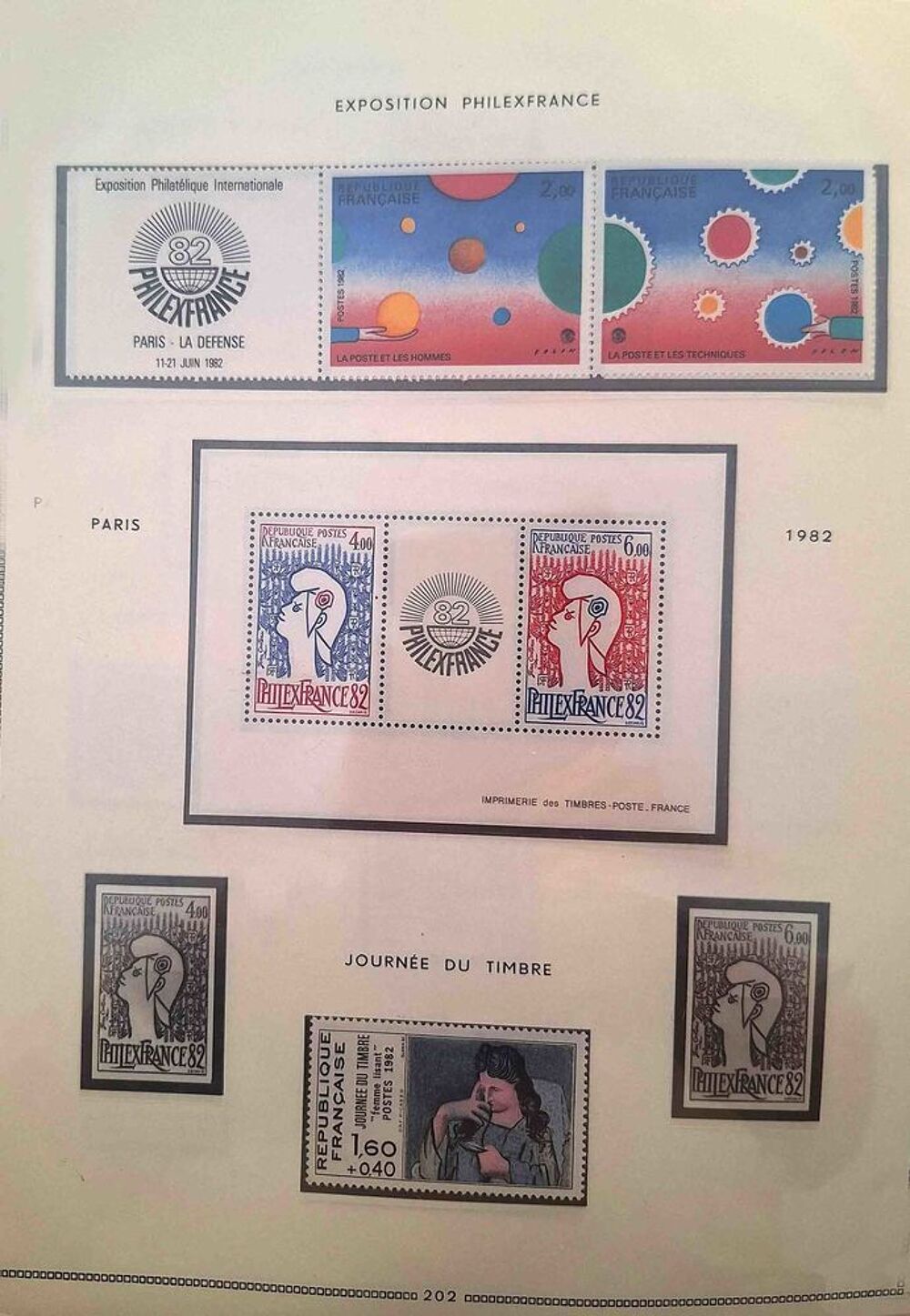 S&eacute;rie de timbres de collection de France F4 
