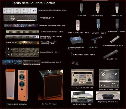 materiels studio d'enregistrement 2370 St Pierre A Champ (79)