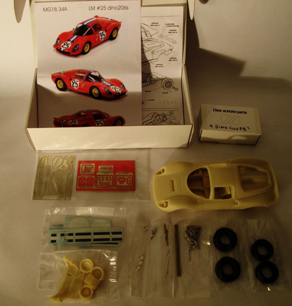 Dino 206S coup&eacute; NART #25 MG Models kit 1/18 ref MG18.34A 