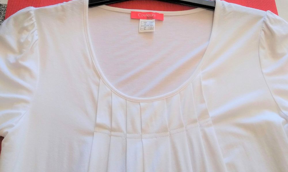 tunique blanche a plis ou tunique de plage - T 38 - 40 / 40 Vêtements