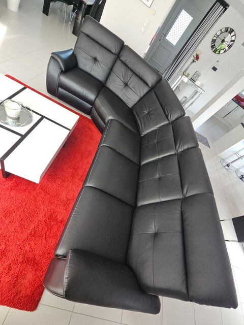 Canap 6 places simili cuir modulable - angles inclinables 0 Vernon (27)