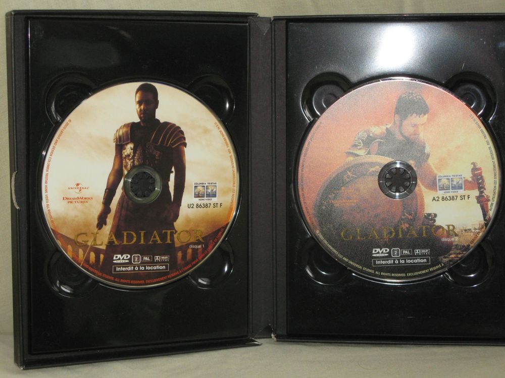 Gladiator Russel Crowe DVD et blu-ray