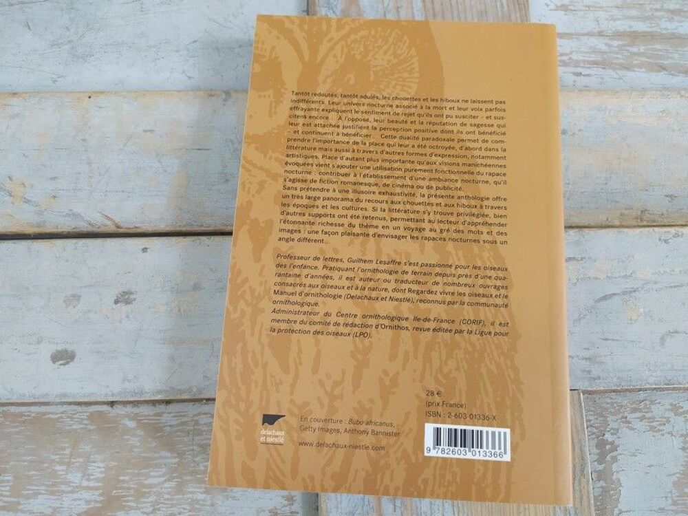 Livre Delachaux Niestl&eacute; Anthologie des Chouettes et Hiboux Livres et BD