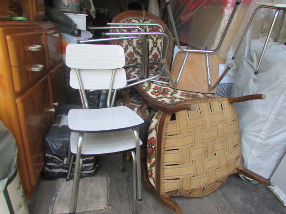lot de 5 chaises formica anciennes pr&eacute;sente bien a nettoyer Meubles