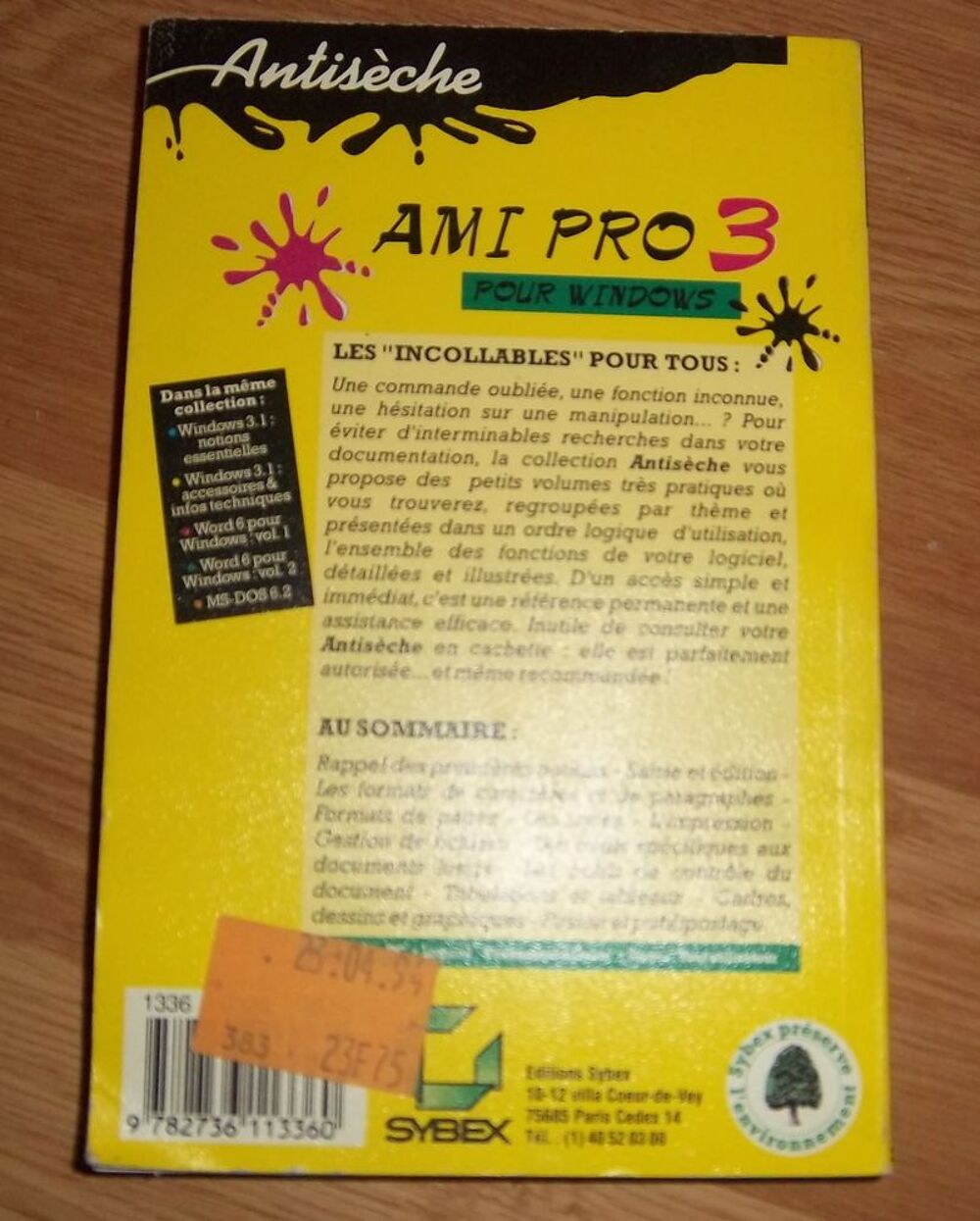 Ami pro 3 pour windows antiseche Nel Saumont Livres et BD