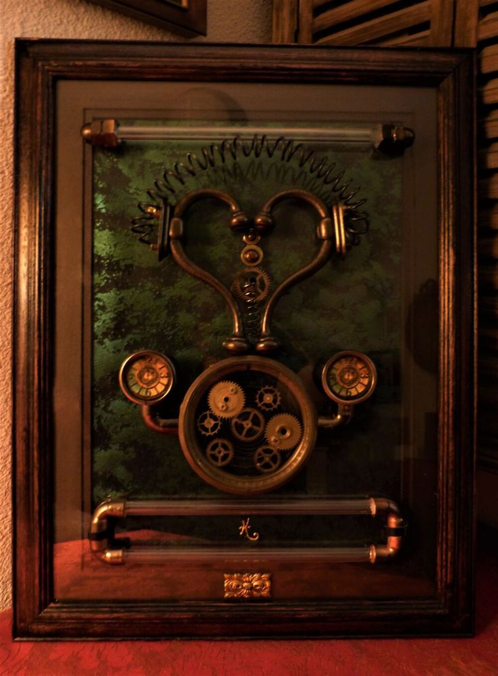Tableau "MECHANICAL HEART XIX" Steampunk Décoration