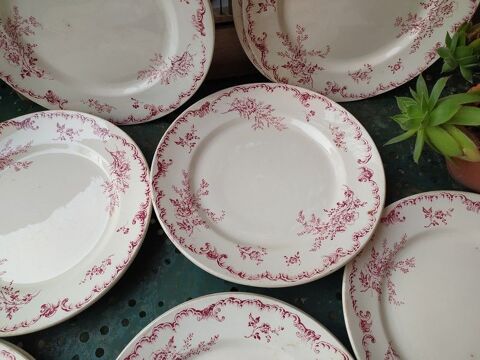 Assiettes Plates Faence Terre de Fer Dcor Cadix 0 Loches (37)