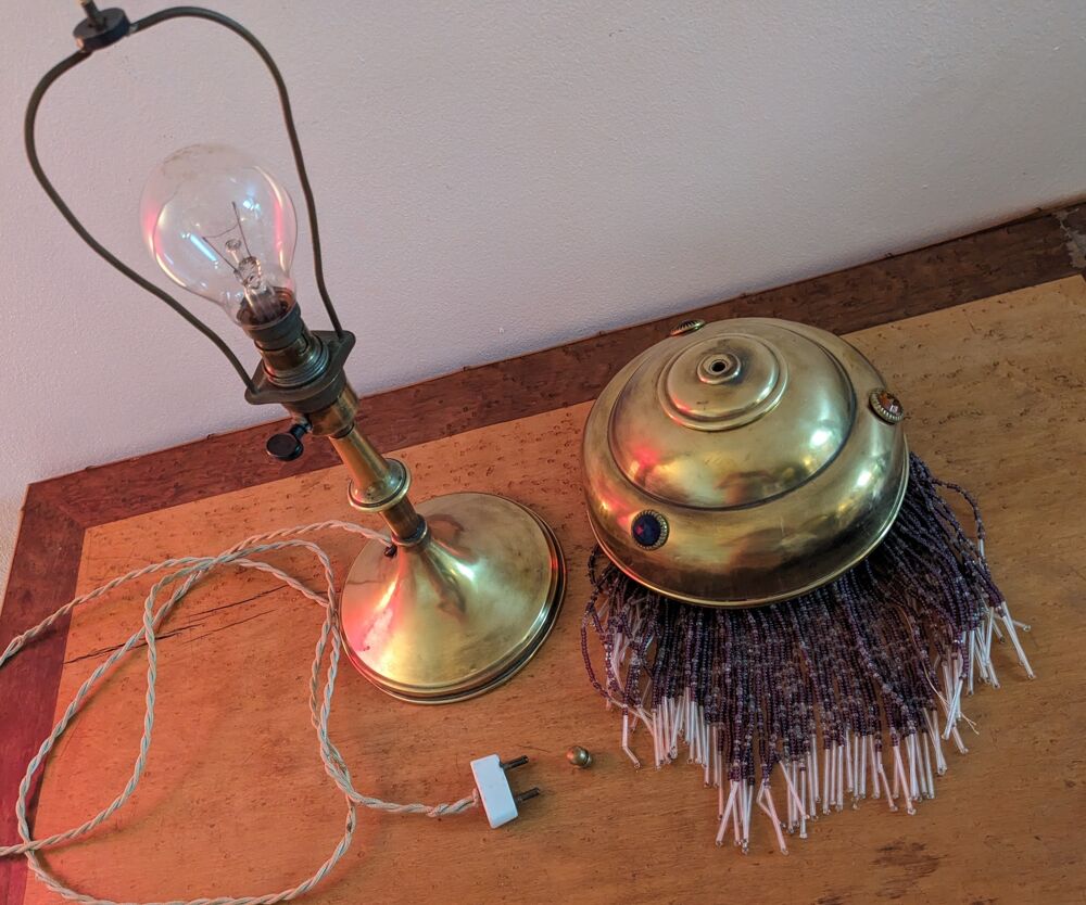 Tr&egrave;s rare lampe art d&eacute;co &eacute;lectrique 1900 une des toutes prem Décoration