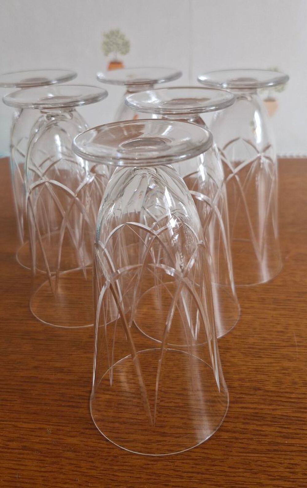 SERVICE VERRES ET CARAFE FINEMENT GRAVES EN CRISTAL VINTAGE Cuisine