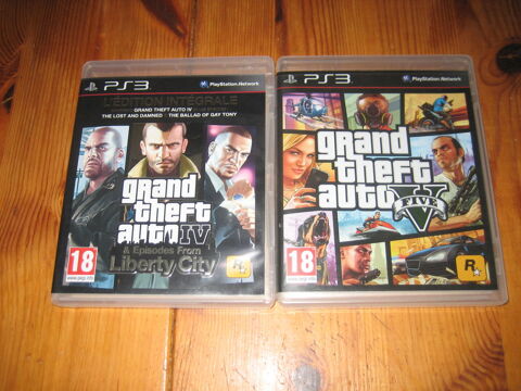 lot 2 jeux ps3 GRAND THEFT AUTO 4 edition intgrale +GTA 5 20 Czy (89)