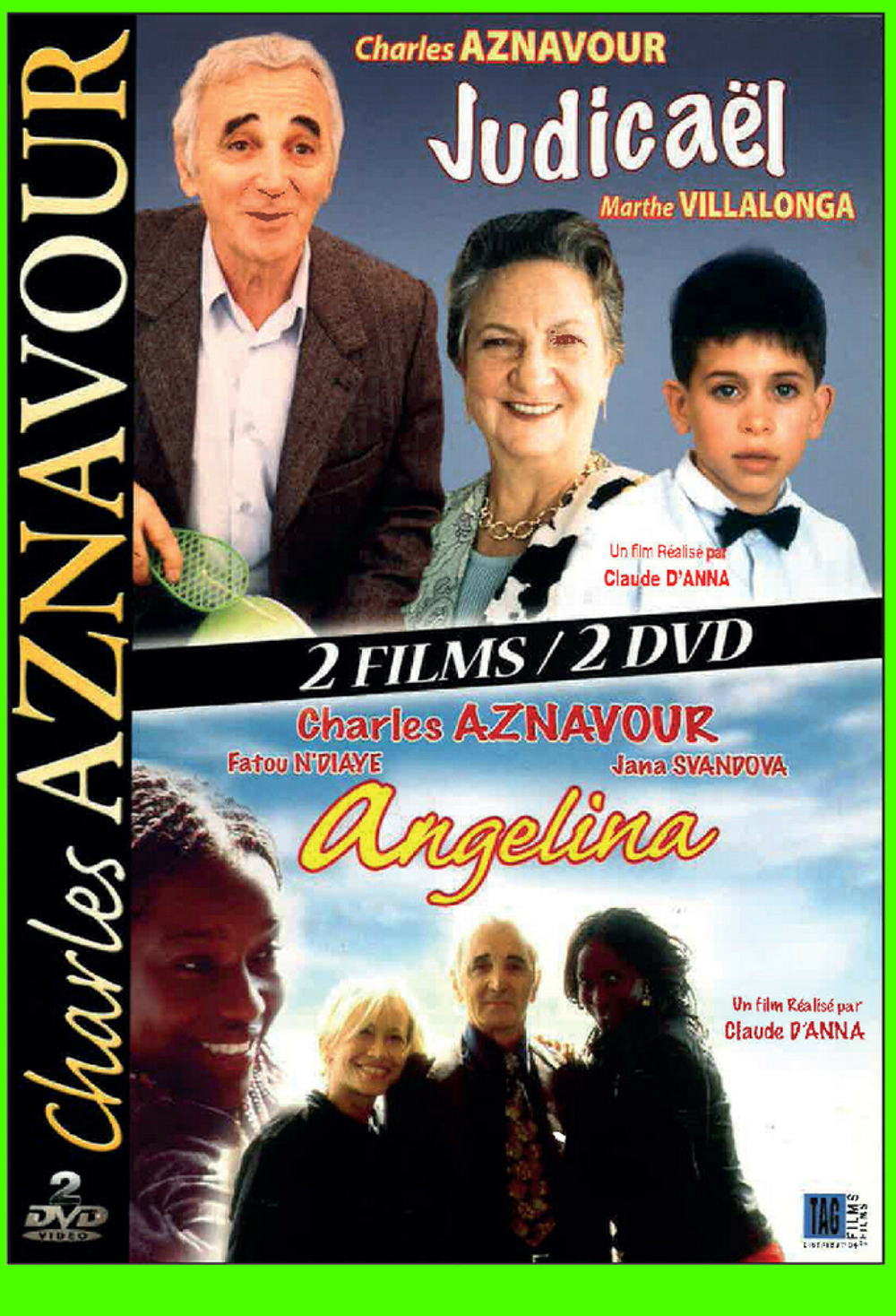  DVD Charles Aznavour : Judica&euml;l &amp;Angelina - 2 films - DVD et blu-ray