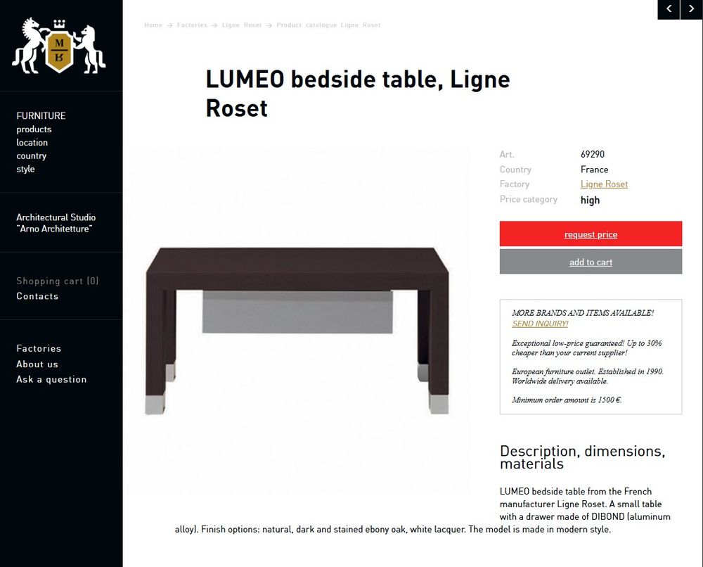 ? Tr&egrave;s belles tables de chevets LUMEO by Ligne Roset design Meubles