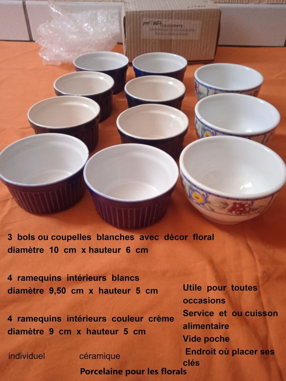 Ramequin c&eacute;ramique, coupelle porcelaine ou bol (Afibel) Cuisine