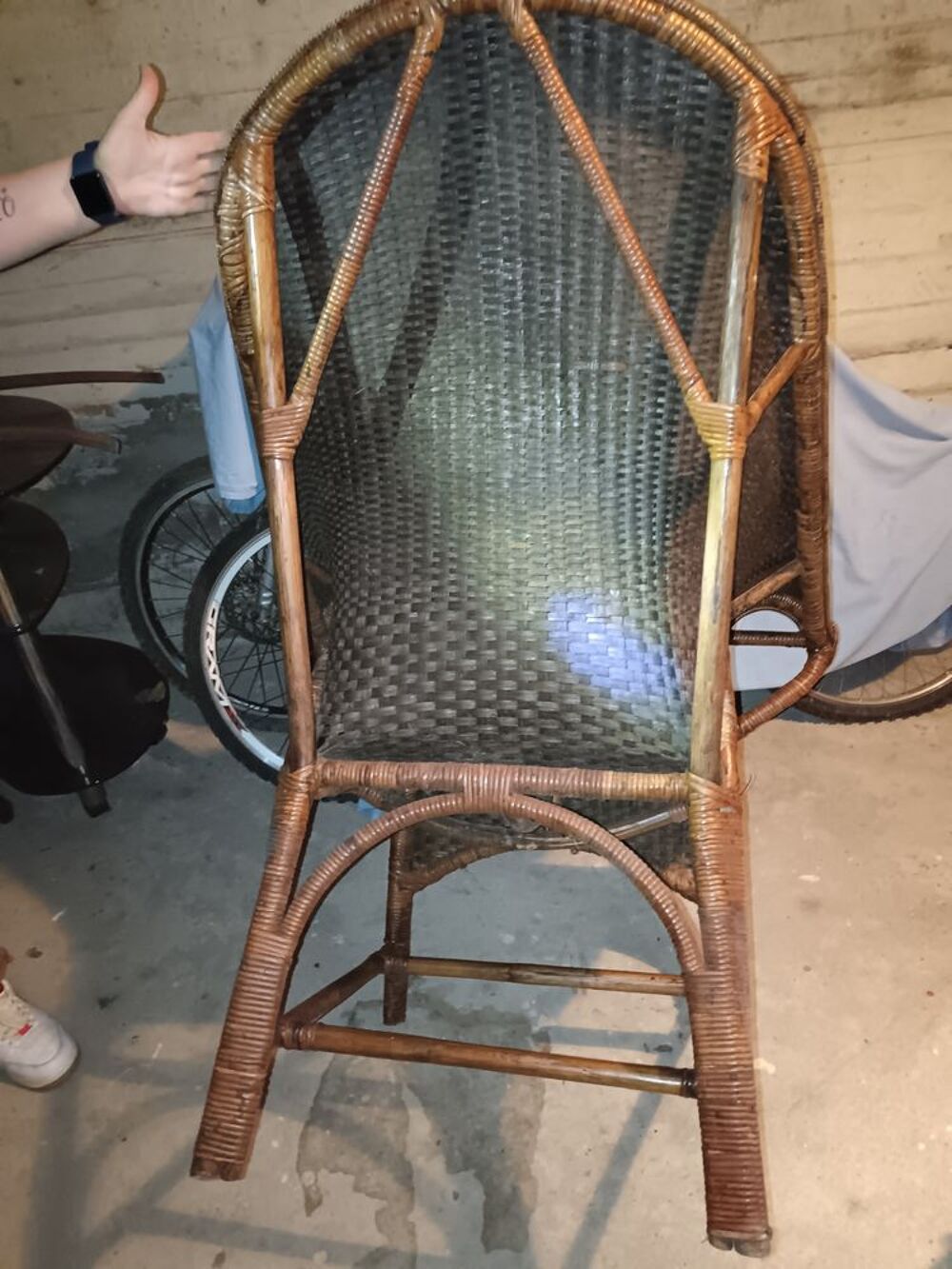 Fauteuil en rotin tress&eacute; main Meubles