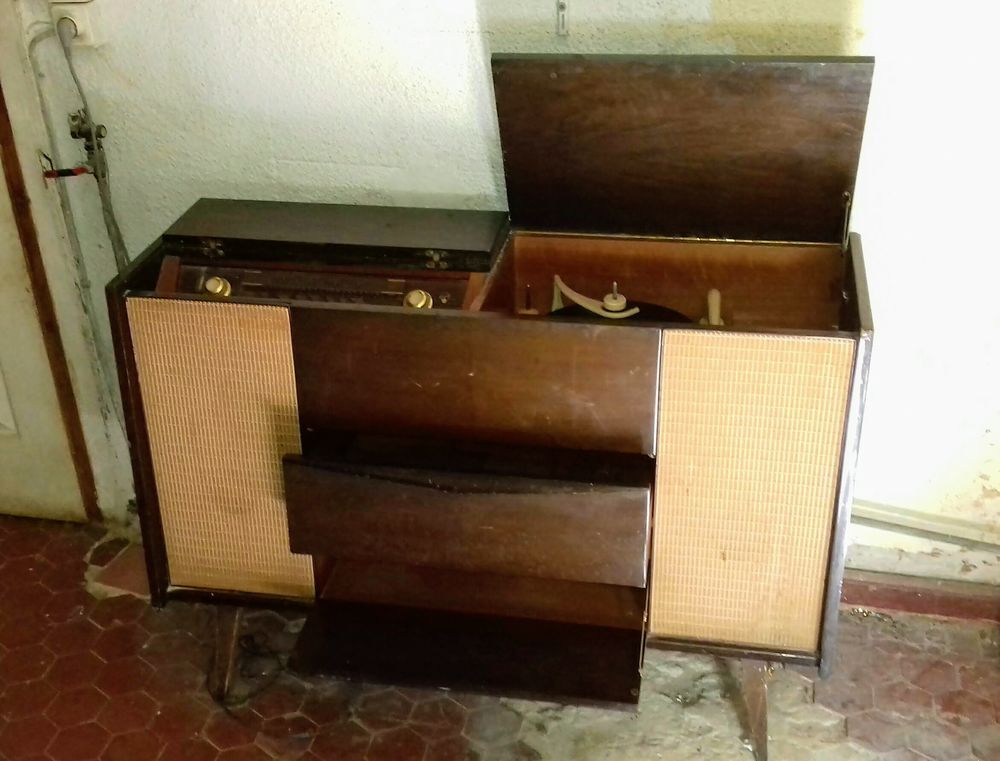 Meuble tourne-disques radio avec tiroir Meubles
