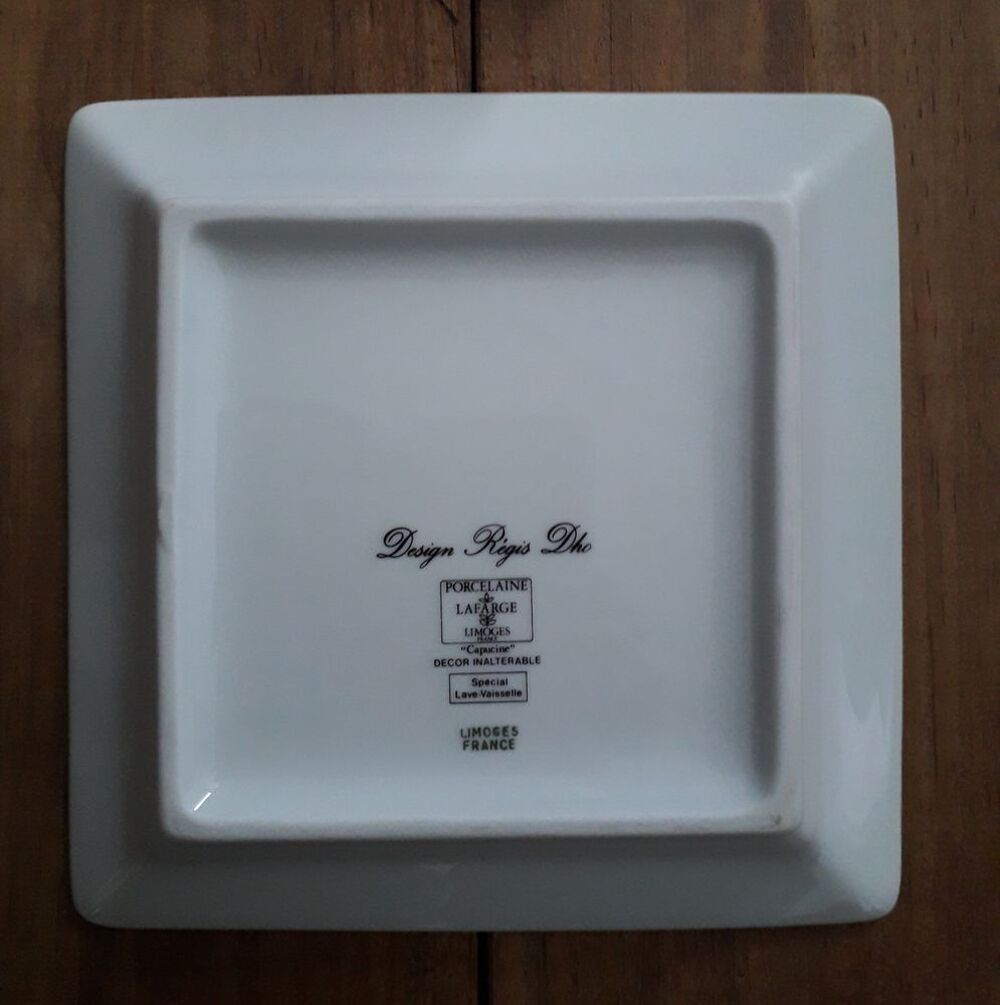 Vide poche porcelaine Lafarge Limoges : Capucines D�coration