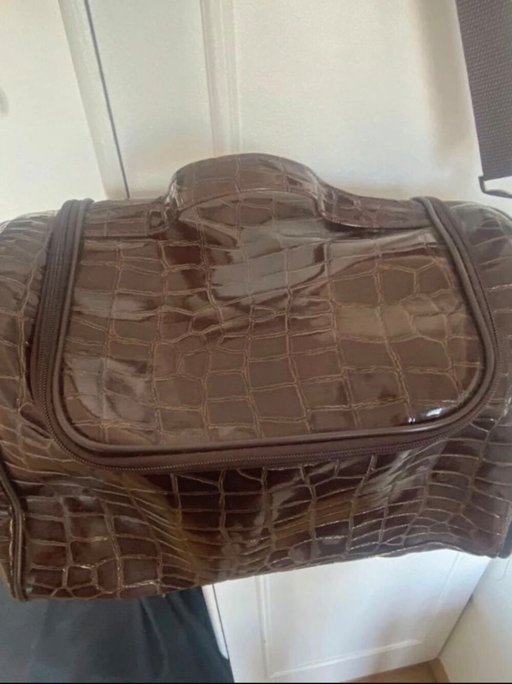 Ensemble bagages : Valise &agrave; roulettes et sac assorti en PVC Maroquinerie