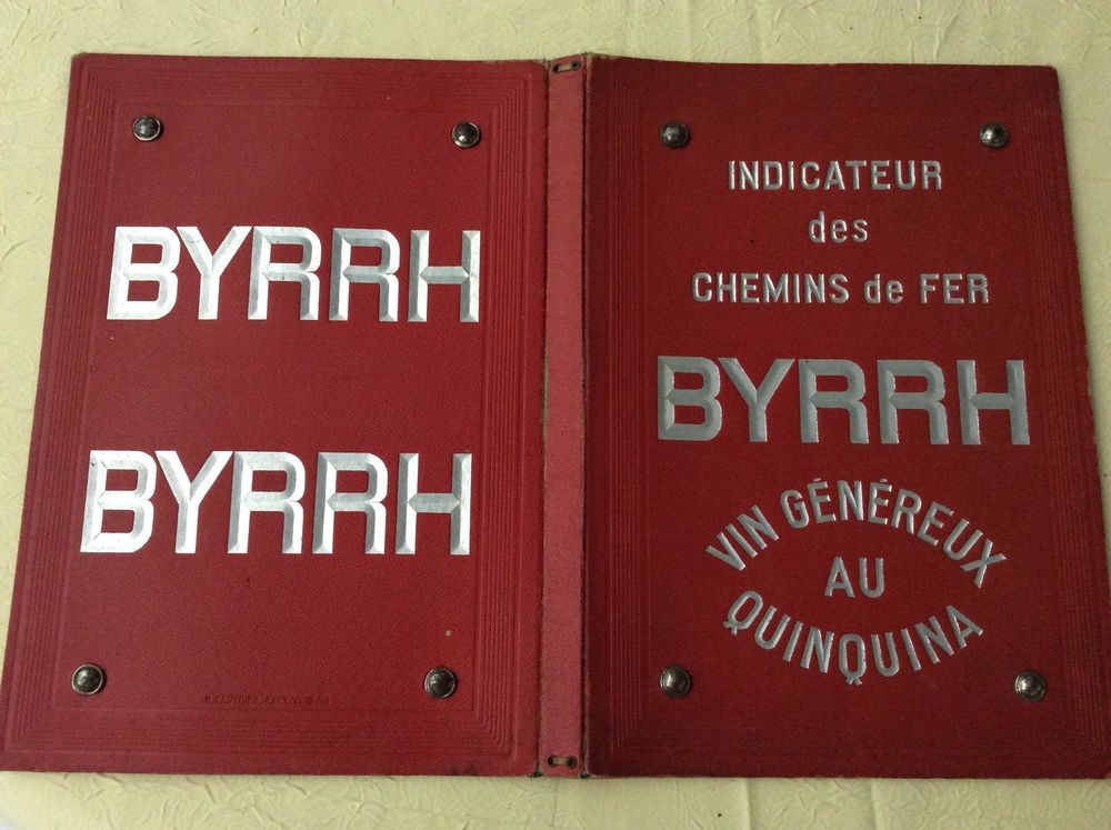 Porte menu publicitaire ancien de la marque Byrrh 